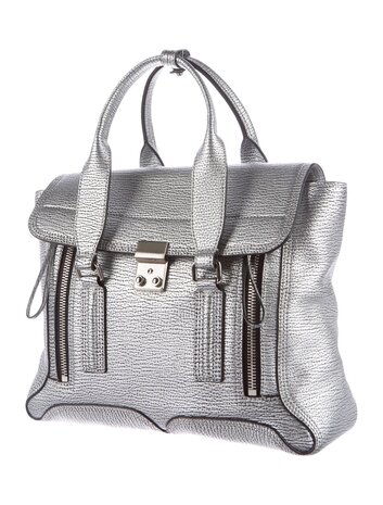 3.1 Phillip Lim Medium Pashli satchel metallic zilver