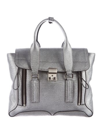 3.1 Phillip Lim Medium Pashli satchel metallic zilver